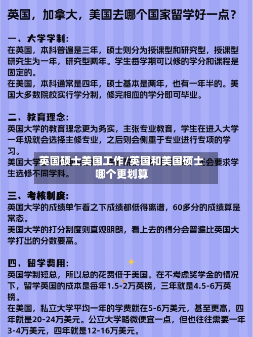 英国硕士美国工作/英国和美国硕士哪个更划算-第3张图片