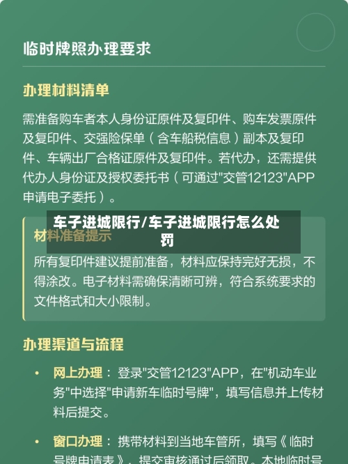 车子进城限行/车子进城限行怎么处罚