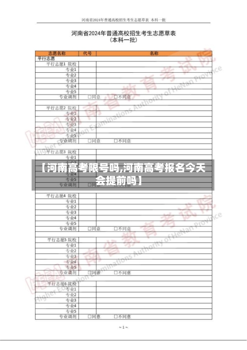 【河南高考限号吗,河南高考报名今天会提前吗】-第2张图片