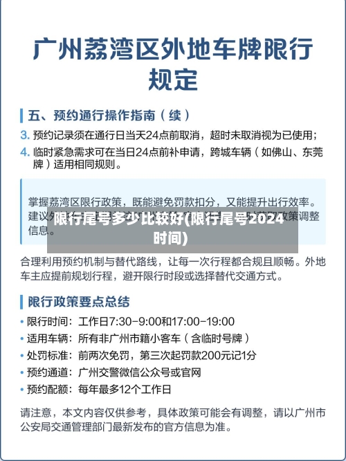限行尾号多少比较好(限行尾号2024时间)