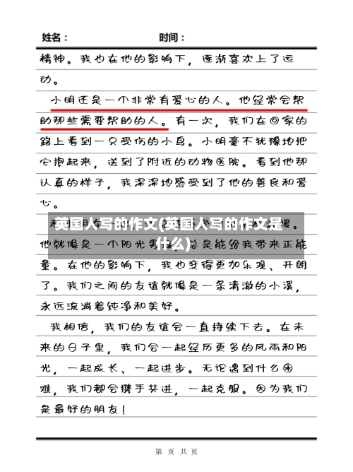 英国人写的作文(英国人写的作文是什么)