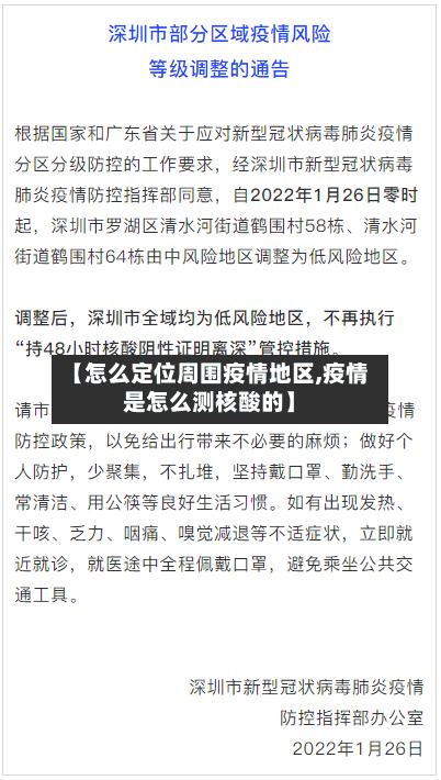 【怎么定位周围疫情地区,疫情是怎么测核酸的】