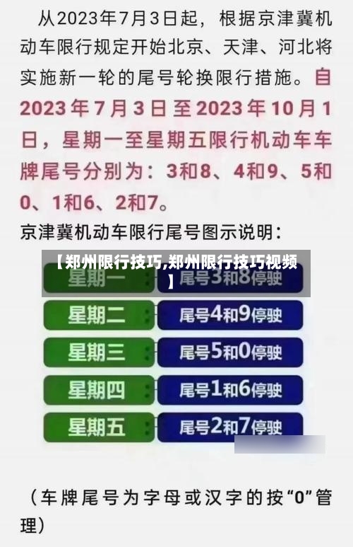 【郑州限行技巧,郑州限行技巧视频】-第2张图片