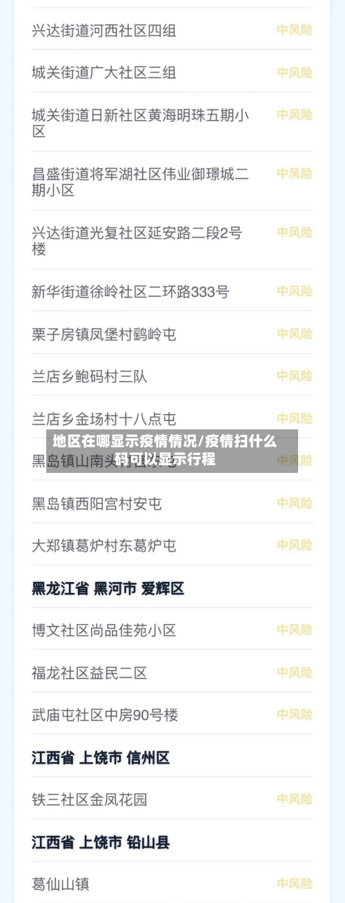 地区在哪显示疫情情况/疫情扫什么码可以显示行程-第3张图片
