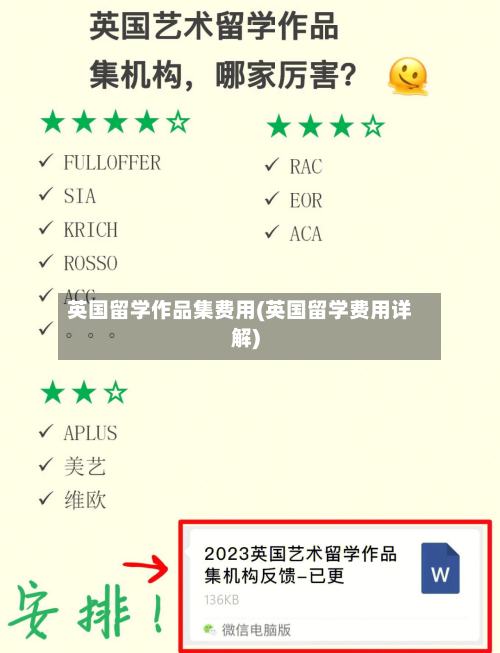 英国留学作品集费用(英国留学费用详解)-第2张图片