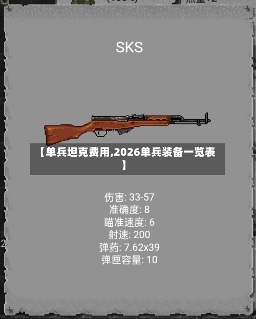 【单兵坦克费用,2026单兵装备一览表】