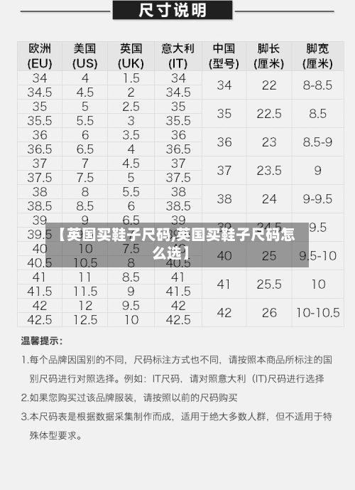 【英国买鞋子尺码,英国买鞋子尺码怎么选】-第3张图片