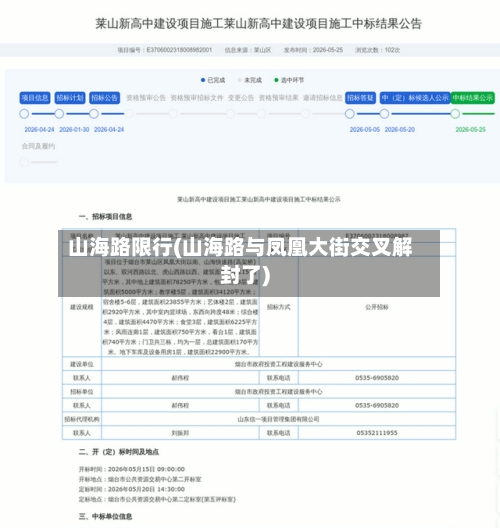 山海路限行(山海路与凤凰大街交叉解封了)-第3张图片