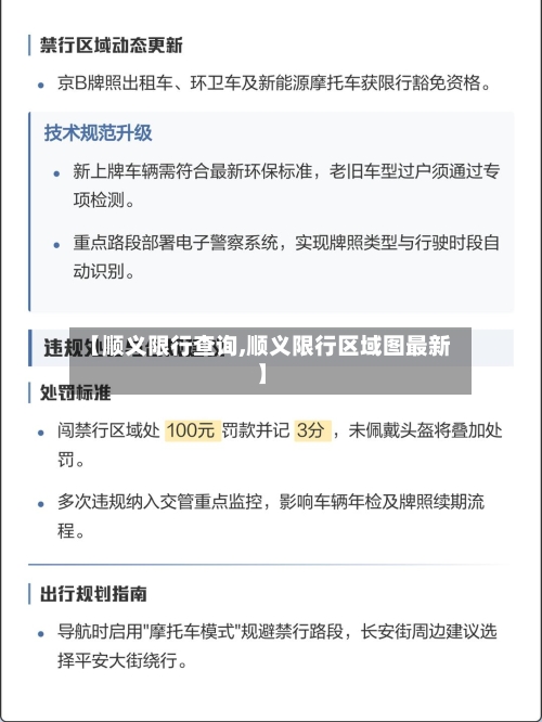 【顺义限行查询,顺义限行区域图最新】-第2张图片