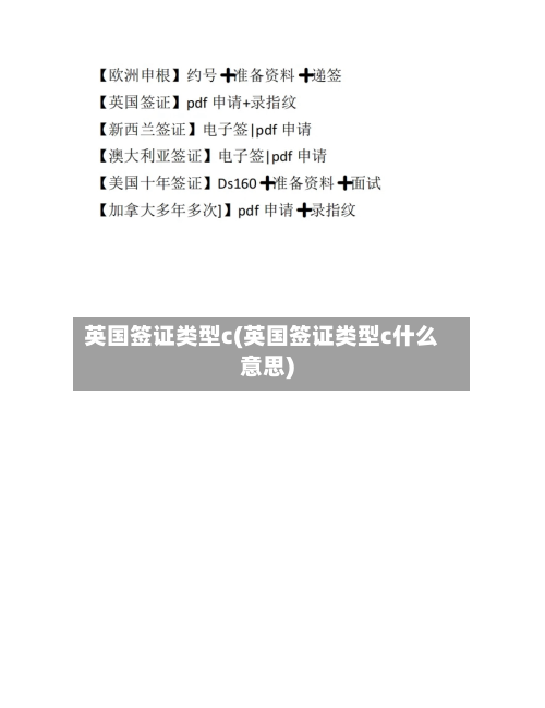 英国签证类型c(英国签证类型c什么意思)-第2张图片