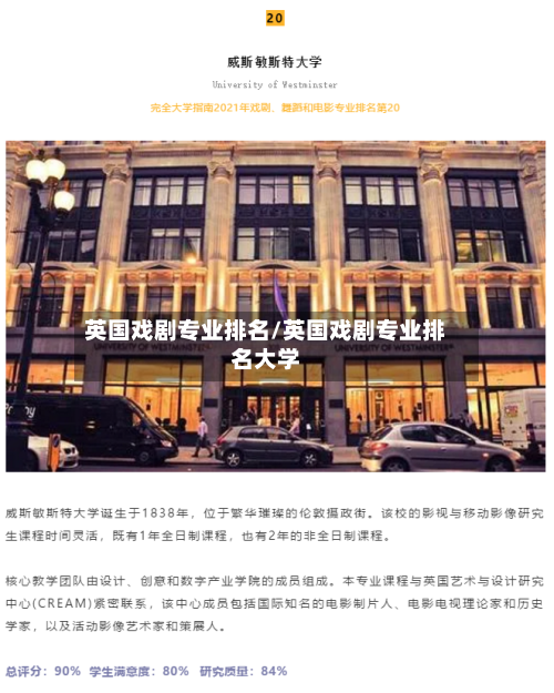 英国戏剧专业排名/英国戏剧专业排名大学-第3张图片