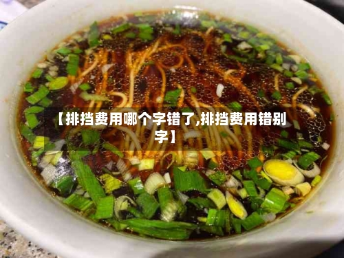 【排挡费用哪个字错了,排挡费用错别字】