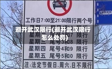避开武汉限行(避开武汉限行怎么处罚)-第3张图片