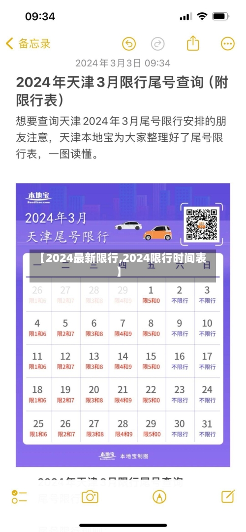 【2024最新限行,2024限行时间表】