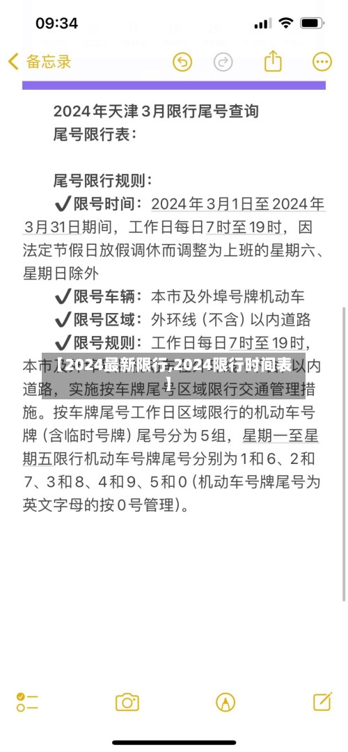 【2024最新限行,2024限行时间表】-第2张图片