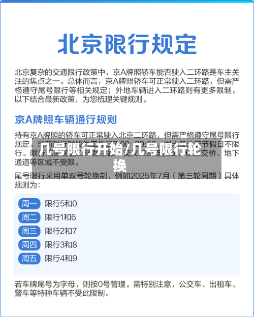 几号限行开始/几号限行轮换-第3张图片
