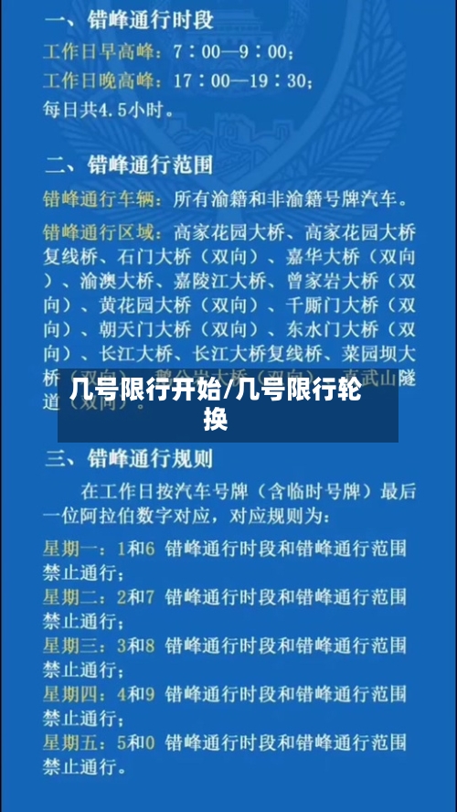 几号限行开始/几号限行轮换-第2张图片