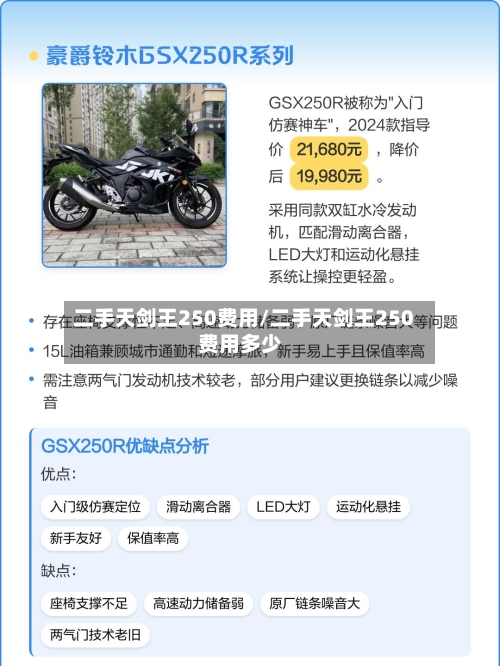 二手天剑王250费用/二手天剑王250费用多少