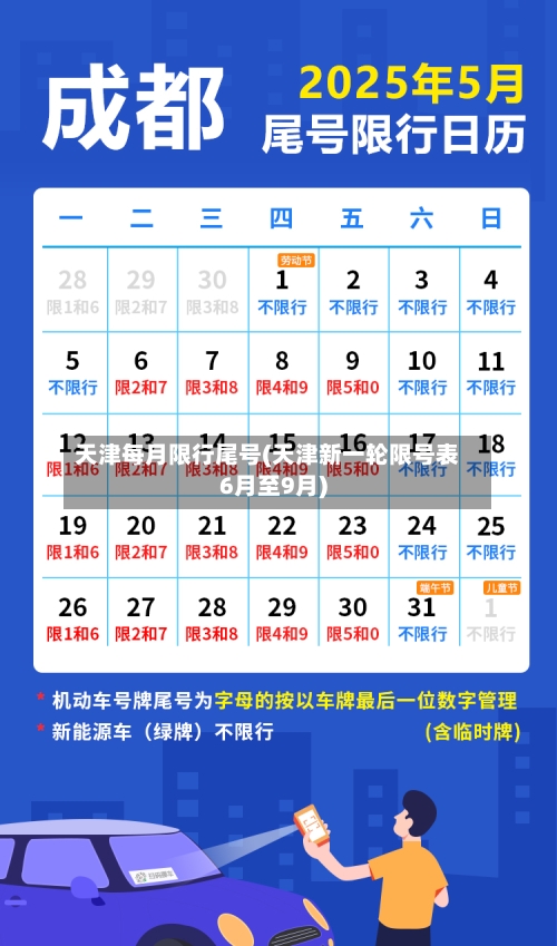 天津每月限行尾号(天津新一轮限号表6月至9月)