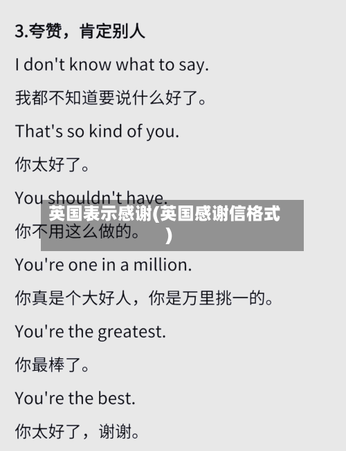 英国表示感谢(英国感谢信格式)