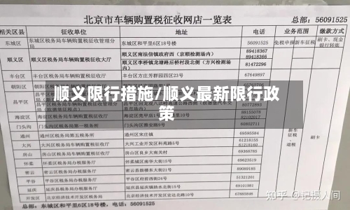 顺义限行措施/顺义最新限行政策-第3张图片