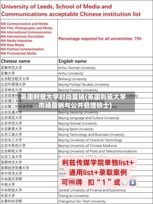 英国利兹大学时尚营销(英国利兹大学市场营销与公共管理硕士)-第2张图片