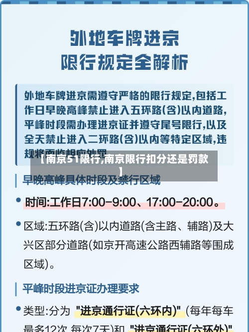 【南京51限行,南京限行扣分还是罚款】-第2张图片
