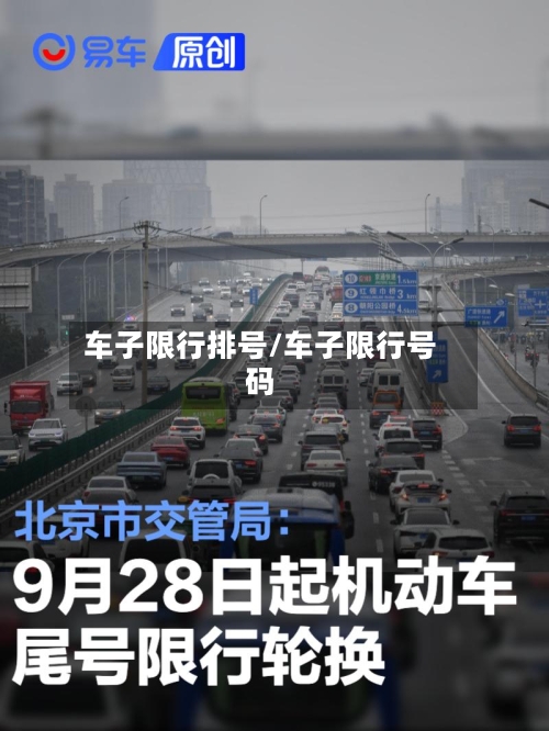 车子限行排号/车子限行号码