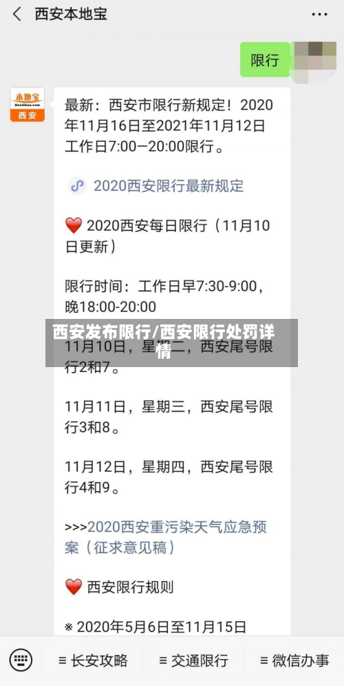 西安发布限行/西安限行处罚详情