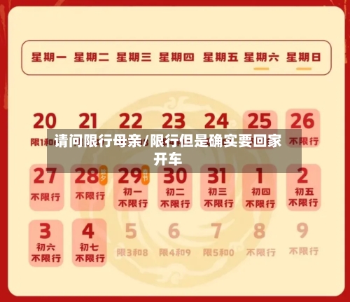 请问限行母亲/限行但是确实要回家开车