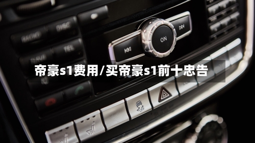 帝豪s1费用/买帝豪s1前十忠告-第3张图片