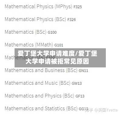 爱丁堡大学申请难度/爱丁堡大学申请被拒常见原因