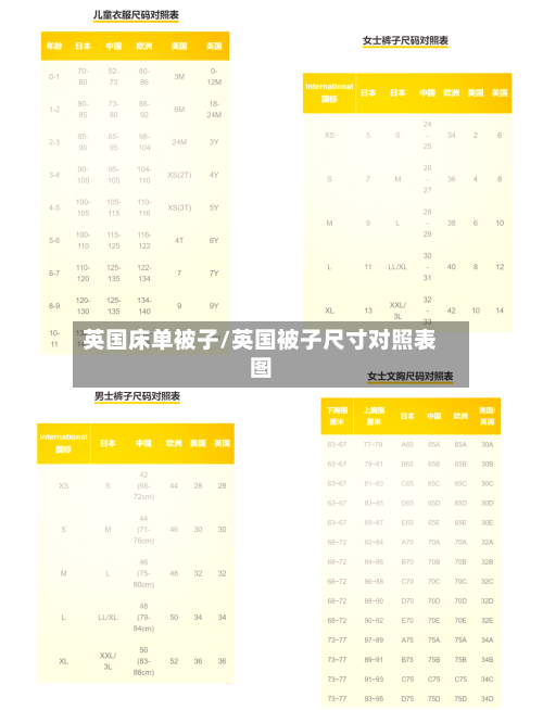 英国床单被子/英国被子尺寸对照表图-第2张图片