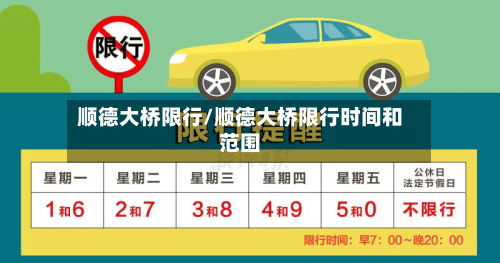 顺德大桥限行/顺德大桥限行时间和范围-第2张图片
