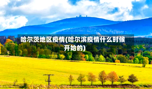 哈尔茨地区疫情(哈尔滨疫情什么时候开始的)-第2张图片