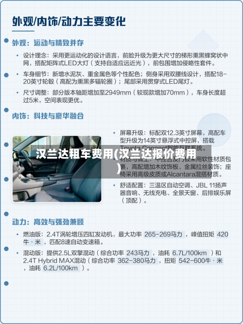 汉兰达租车费用(汉兰达报价费用)-第2张图片
